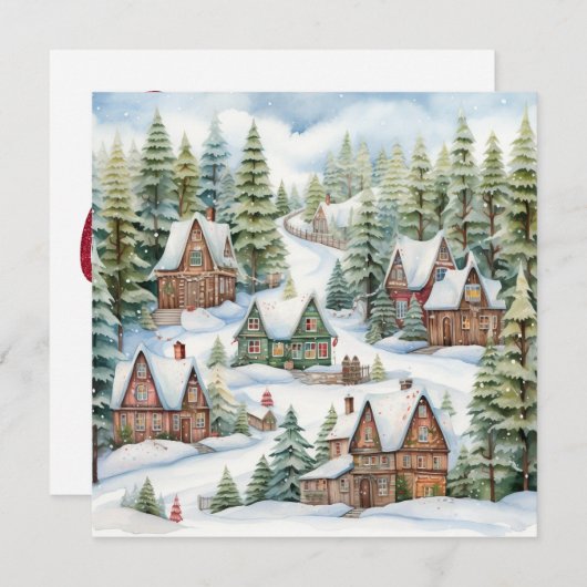 Carte de Noël Joyeux (Devant / Derrière)