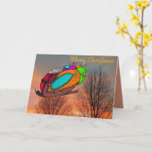 Carte de Noël joyeux (Fleur jaune)