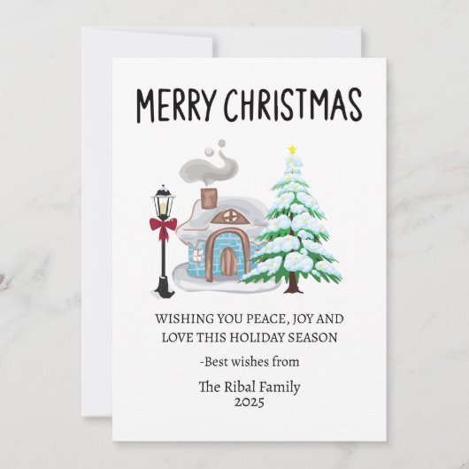 Carte de Noël Joyeux (Devant)