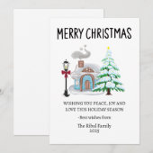 Carte de Noël Joyeux (Devant / Derrière)