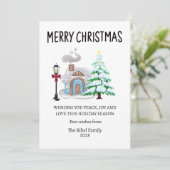 Carte de Noël Joyeux (Debout devant)