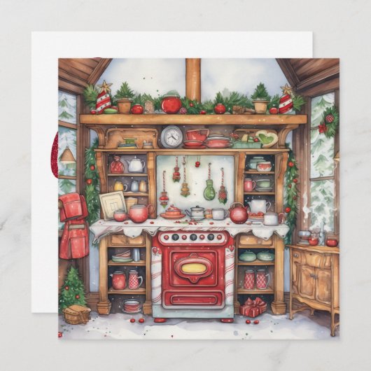 Carte de Noël Joyeux (Devant / Derrière)