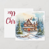 Carte de Noël Joyeux (Devant / Derrière)