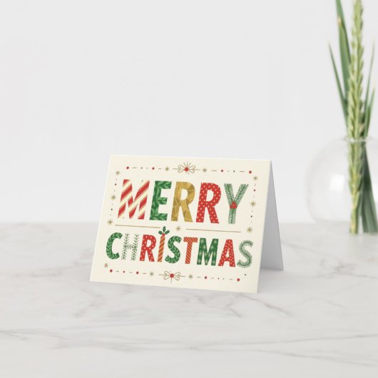 Carte de Noël Joyeux (Devant)