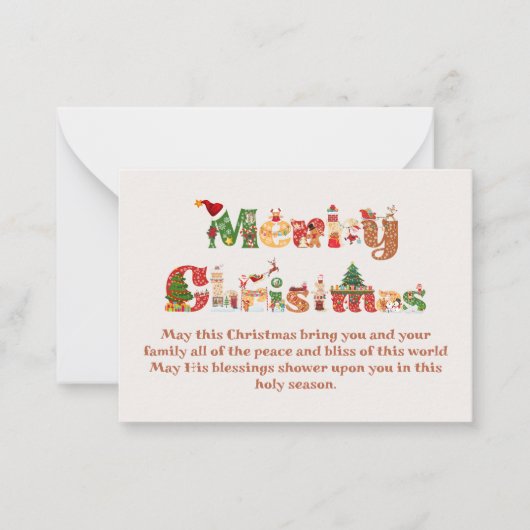 Carte de Noël joyeux (Devant)