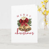 Carte de Noël Joyeux (Fleur jaune)
