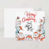 Carte de Noël joyeux (Devant / Derrière)