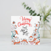 Carte de Noël joyeux (Debout devant)