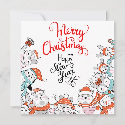 Carte de Noël joyeux (Devant)