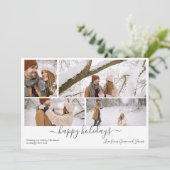 Carte de Noël Joyeux 4 Photo personnalisée (Debout devant)