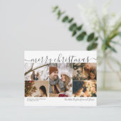 Carte de Noël Joyeux 5 photos personnalisée (Debout devant)