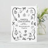 Carte de Noël Joyeux à écrire à la main (Debout devant)