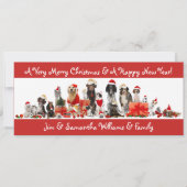 Carte de Noël Joyeux Amoureux de les chiens (Devant)