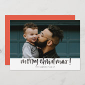 Carte de Noël Joyeux Aquarelle (Devant / Derrière)