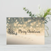 Carte de Noël Joyeux Arbre À feuillage persistant  (Debout devant)