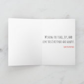 Carte de Noël Joyeux Arbre Aquarelle (Intérieur)