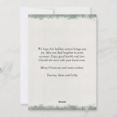 Carte de Noël Joyeux Arbre d'Aquarelle (Dos)