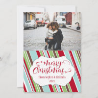 Carte de Noël Joyeux avec Palette de Couleurs Vint