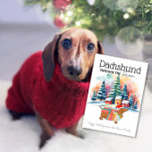 Carte de Noël Joyeux avec un Dachshund dans la nei