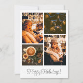 Carte de Noël Joyeux Collage Simple Blanc (Devant)