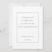 Carte de Noël Joyeux Collage Simple Blanc (Dos)