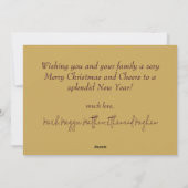 Carte de Noël Joyeux d'or (Dos)
