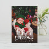 Carte de Noël joyeux et adorable (Debout devant)