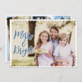 Carte de Noël Joyeux et Bright Scallop (Devant / Derrière)