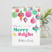 Carte de Noël joyeux et colorée (Debout devant)