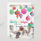 Carte de Noël joyeux et colorée (Devant / Derrière)