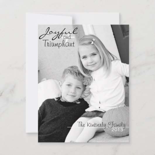 Carte de Noël - Joyeux et triomphant (Devant)