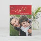 Carte de Noël Joyeux Faux Foil (Debout devant)