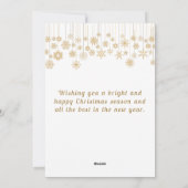 Carte de Noël Joyeux Flocon de neige (Dos)