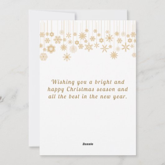 Carte de Noël Joyeux Flocon de neige (Dos)