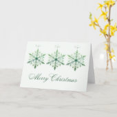 Carte de Noël Joyeux flocons de neige (Fleur jaune)