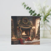 Carte de Noël Joyeux foyer (Debout devant)