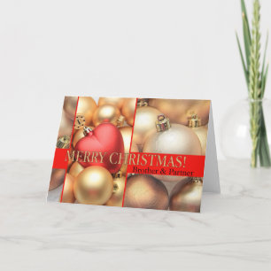 Carte de Noël Joyeux Frère et partenaire