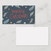 Carte de Noël Joyeux illustrée à la main (Devant / Derrière)