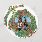 Carte de Noël Joyeux Joyeux Joyeux (Devant / Derrière)