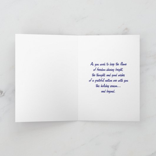 Carte de Noël Joyeux militaire (Intérieur)