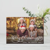 Carte de Noël Joyeux minimaliste Photo (Debout devant)