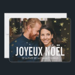 carte de noël | joyeux noël<br><div class="desc">Donner un beau et unique rendu pour la famille et les amis ce Noël ces cartes de vacances contenant le texte avec personnalisé et votre photo prise directement.</div>