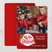 Carte de Noël Joyeux Noël (Devant / Derrière)