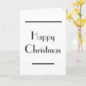 Carte de Noël Joyeux Noël à la typographie minimal (Fleur jaune)