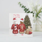 Carte de Noël Joyeux Noël à Meilleure Amie (Debout devant)