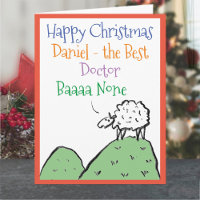 Carte de Noël Joyeux Noël à un Médecin par Sheep D