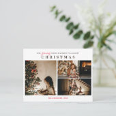 Carte de Noël Joyeux Noël avec 3 photos de Famille (Debout devant)