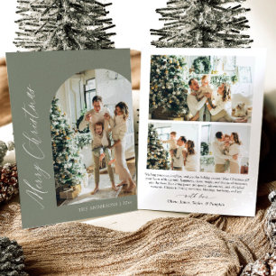 Carte de Noël Joyeux Noël avec arche minimaliste v