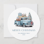 Carte de Noël Joyeux Noël avec Cadeaux de Camion B (Devant)