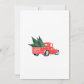 Carte de Noël Joyeux Noël Camion Rouge Aquarelle (Dos)